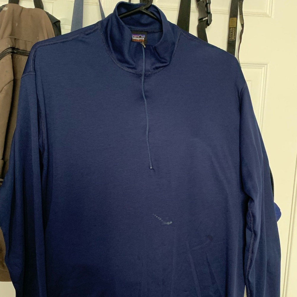 PATAGONIA CAPILENE 1/4 zip OUTDOORS LIGHTWEIGHT base layer long sleeve CAMPING